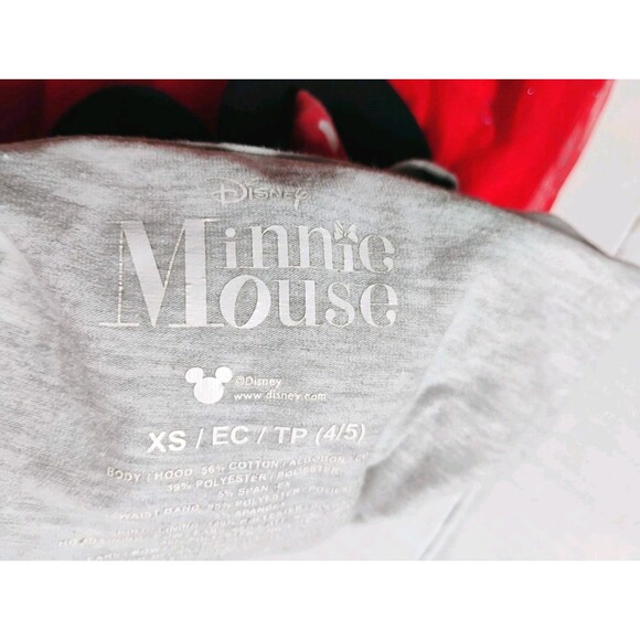 MINNIE MOUSE Disney Gray & Red Tulle Dress Hood with Ears - Sz Small 4/5 - Picture 6 of 7